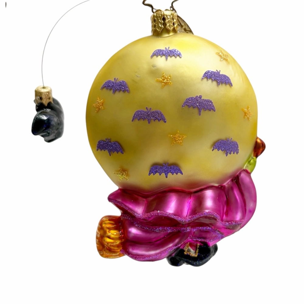 Christopher Radko | Mean Green Flying Machine Witch Ornament Halloween Y2K - Picture 4 of 6